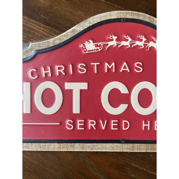 New! "Hot Cocoa Christmas Blend Served Here" Sign Chocolate Bar Decor Winter - Picture 3 of 9